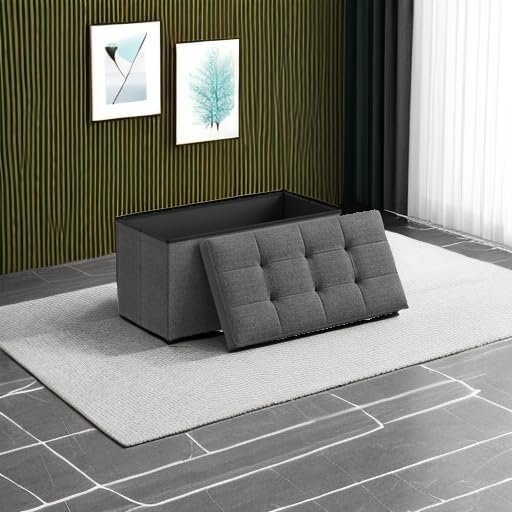 SONGMICS MAZIE storage ottoman bench