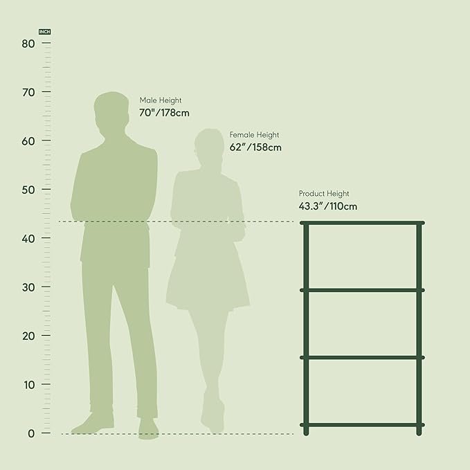 Turn-N-Tube 4-Tier Multipurpose Shelf Display Rack